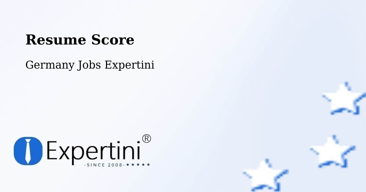 Resume Score & Job Description Match Tool – Leuna - Germany Jobs Expertini